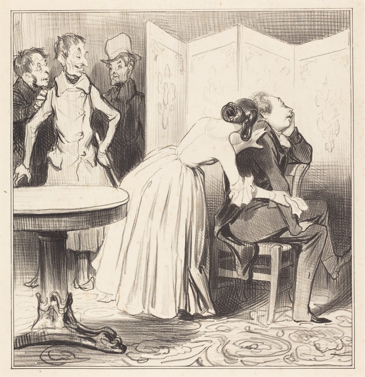 Le Chevalier des Adrets est l'amant... by Honoré Daumier
