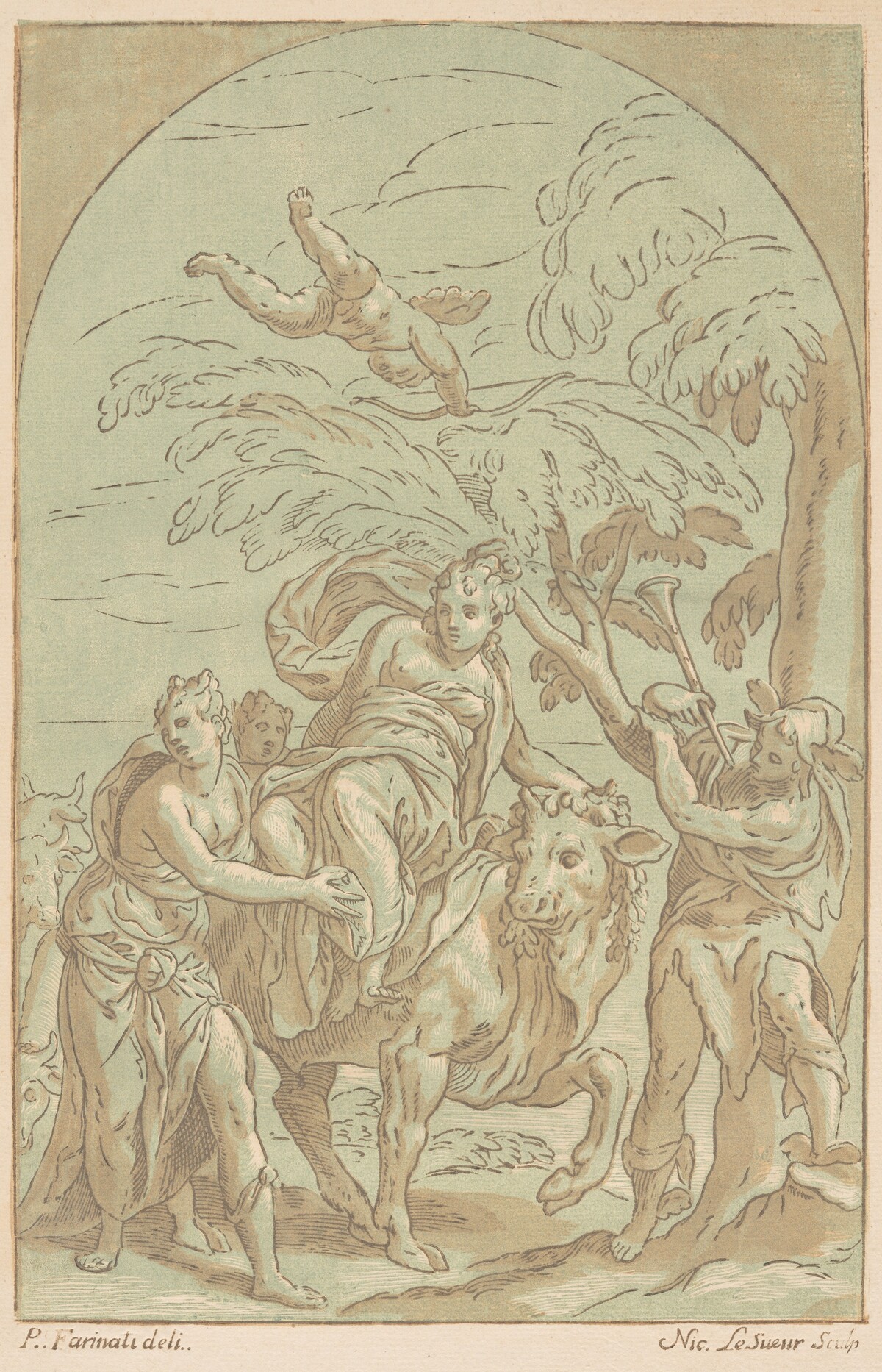 Rape of Europa by Nicolas Le Sueur, after Paolo Farinati