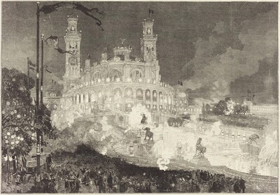 14 Juillet.  Illumination du Palais du Trocadéro
