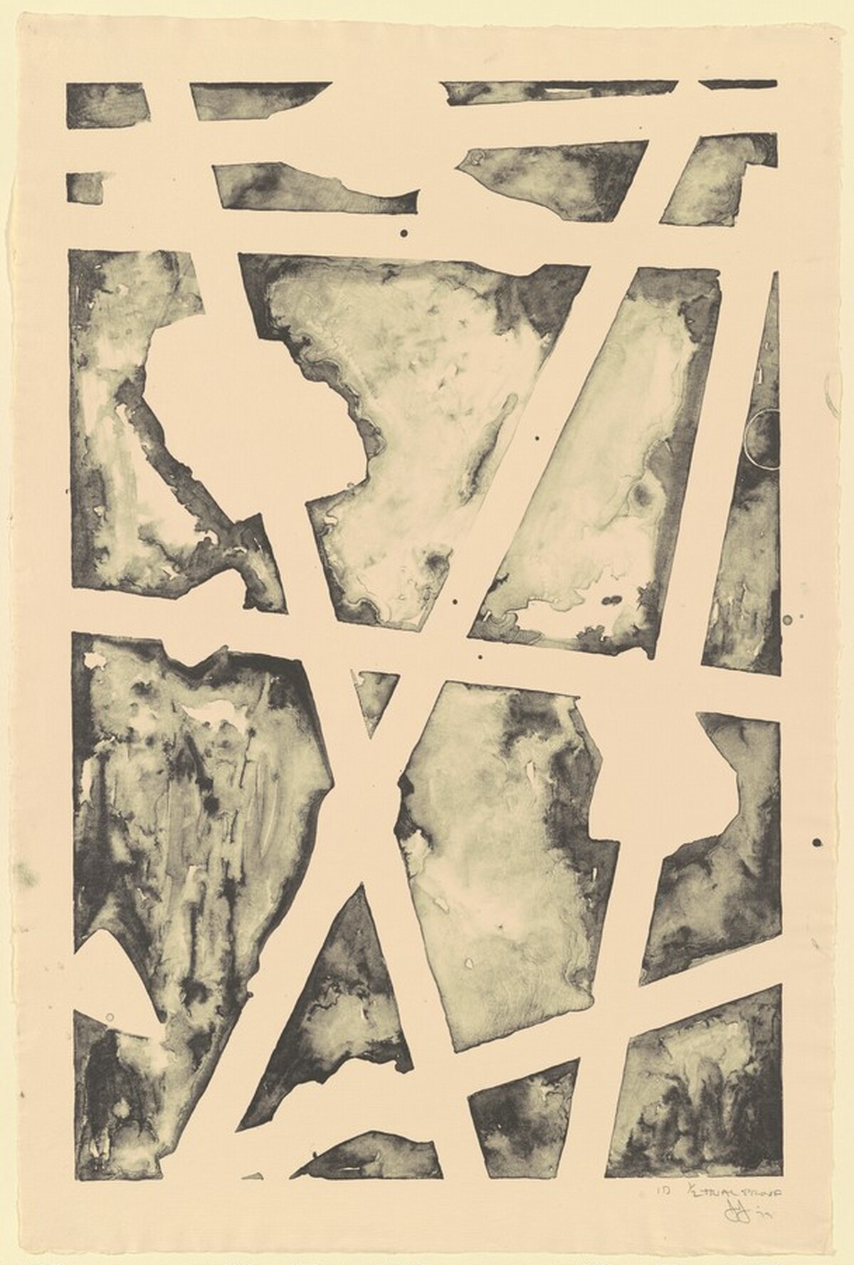 Four Panels from Untitled 1972 [D panel, trial proof 1] by Jasper Johns