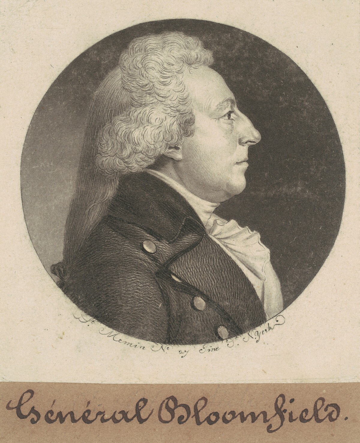 Joseph Bloomfield by Charles B. J. Févret de Saint-Mémin