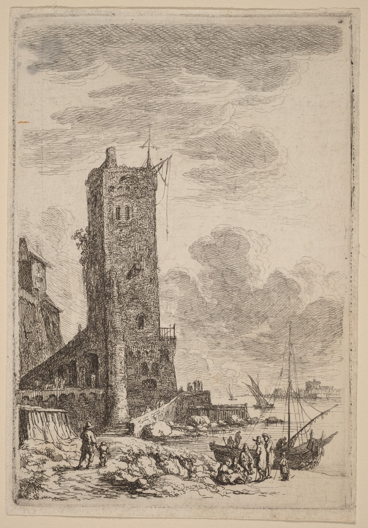 Harbor at Livorno by Franz Edmund Weirotter
