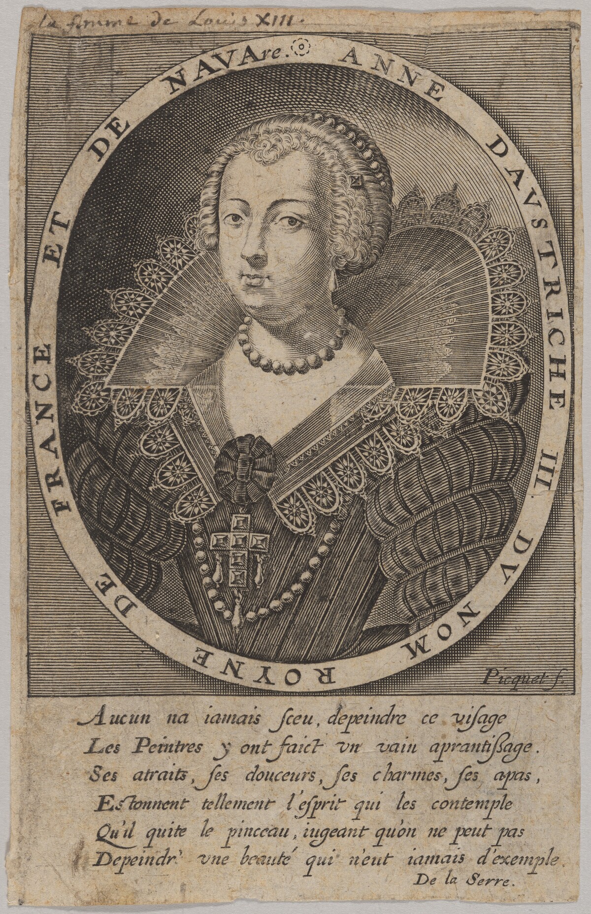 Anne of Austria, Wife of Louis XIII by Jean Picquet