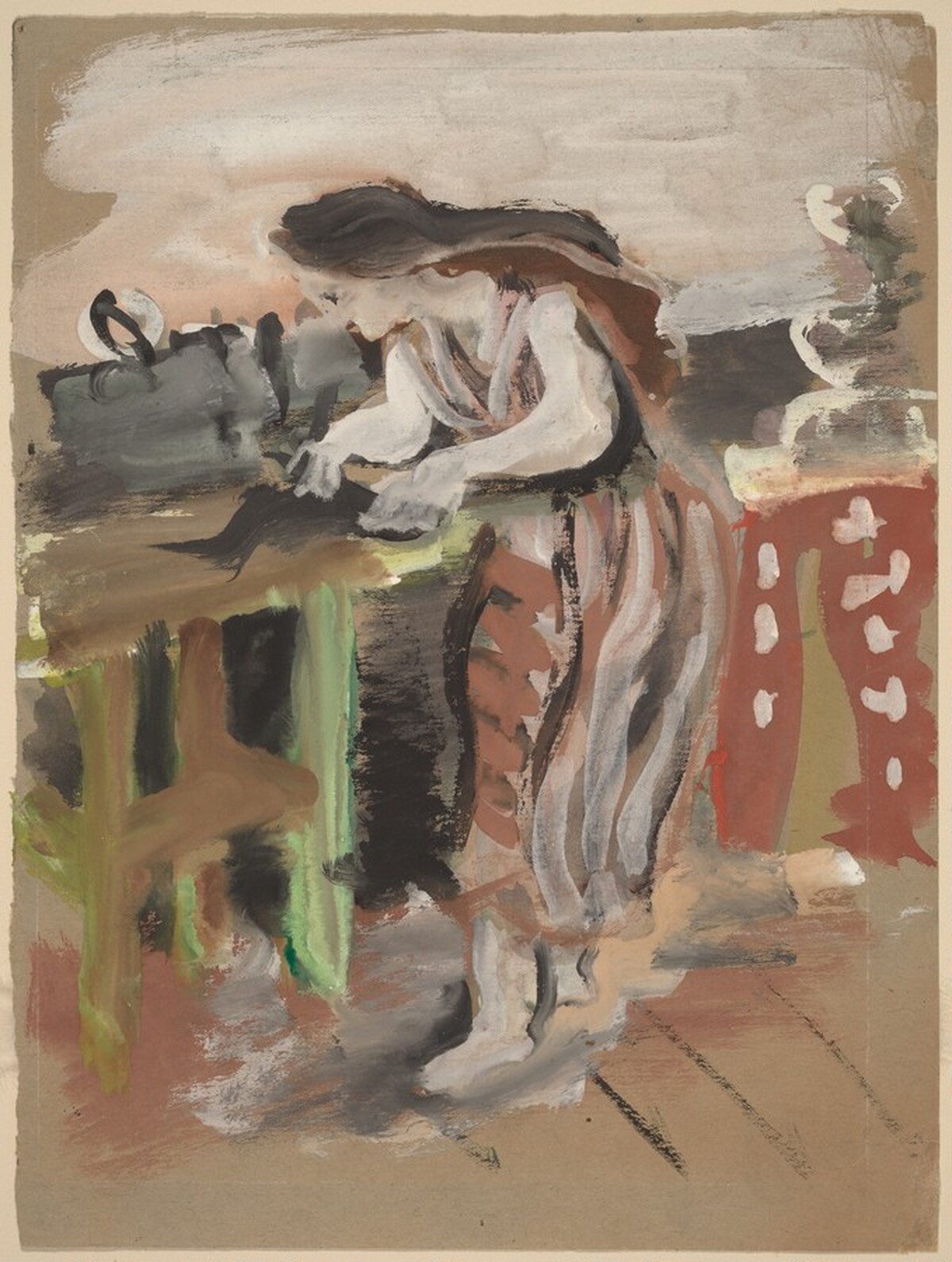 Woman Standing Near a Table by Mark Rothko