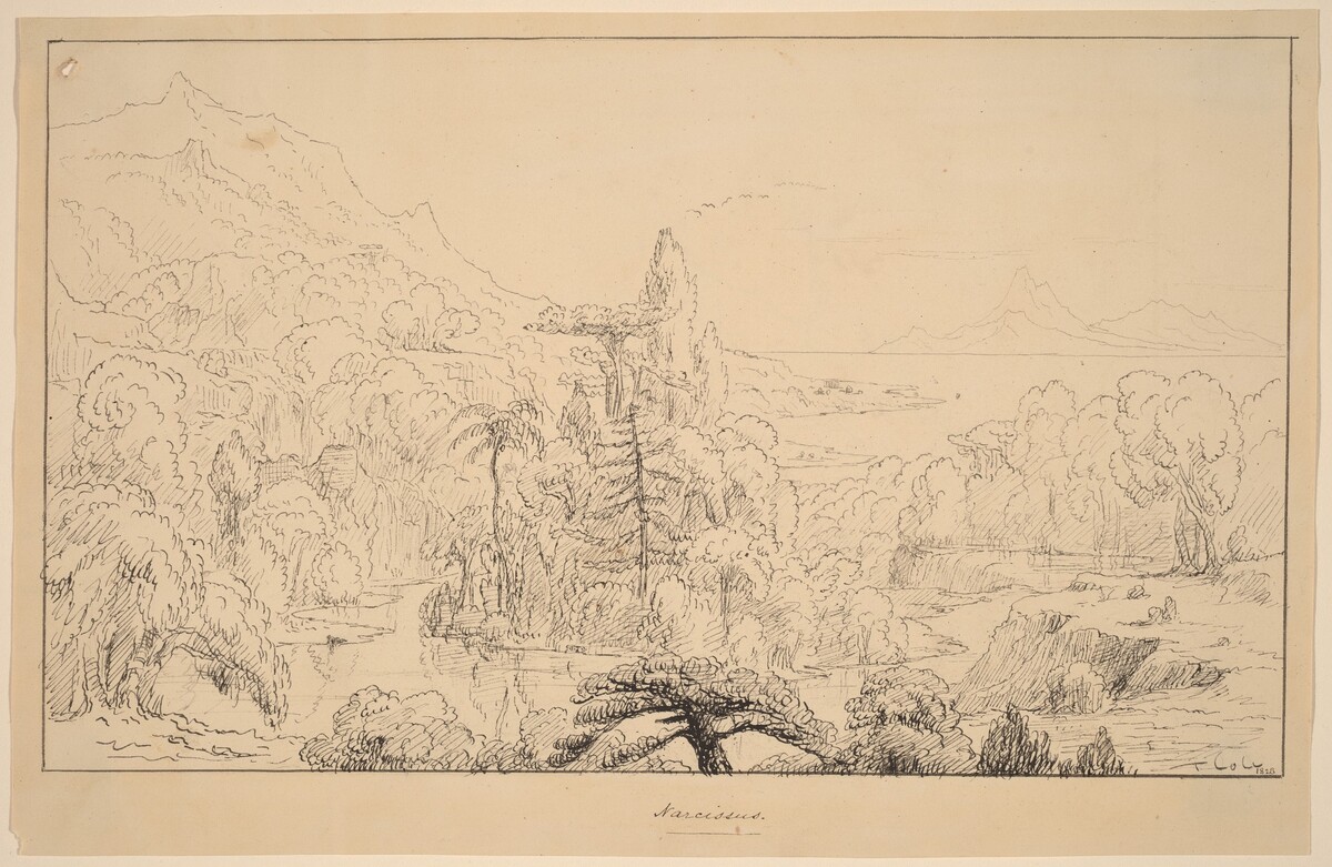 Narcissus [recto] by Thomas Cole