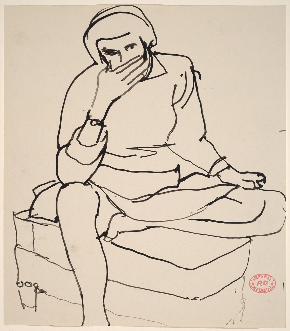 Untitled [seated figure] by Richard Diebenkorn