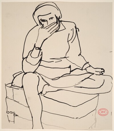 Untitled [seated figure]
