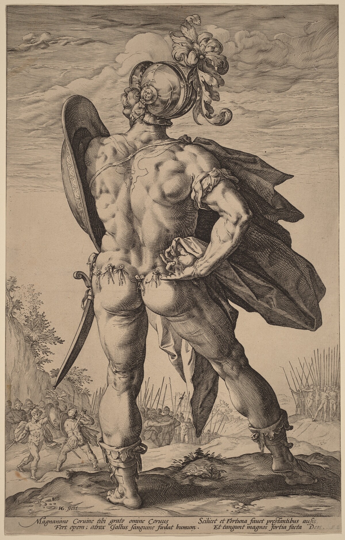 Marcus Valerius Corvus by Hendrik Goltzius