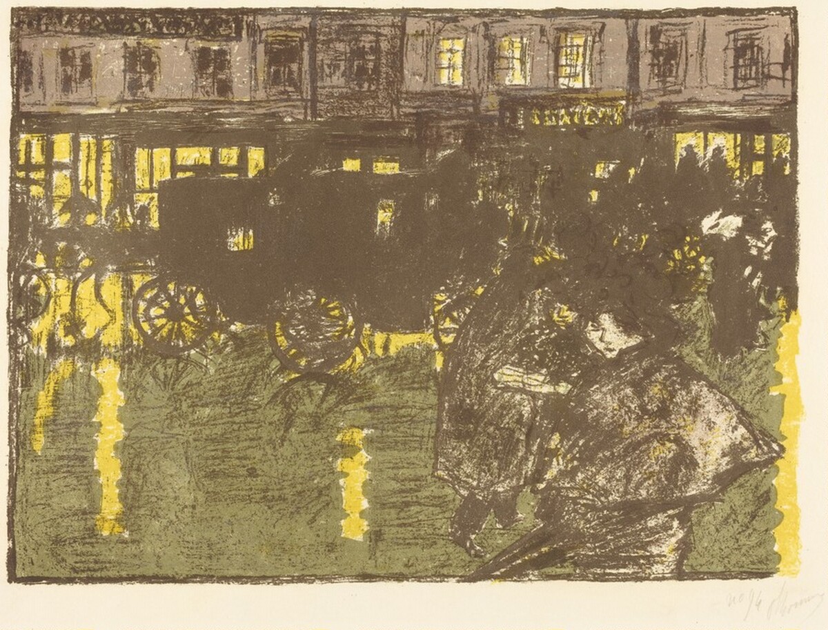 The Street at Night in the Rain by Pierre Bonnard, Ambroise Vollard (publisher)