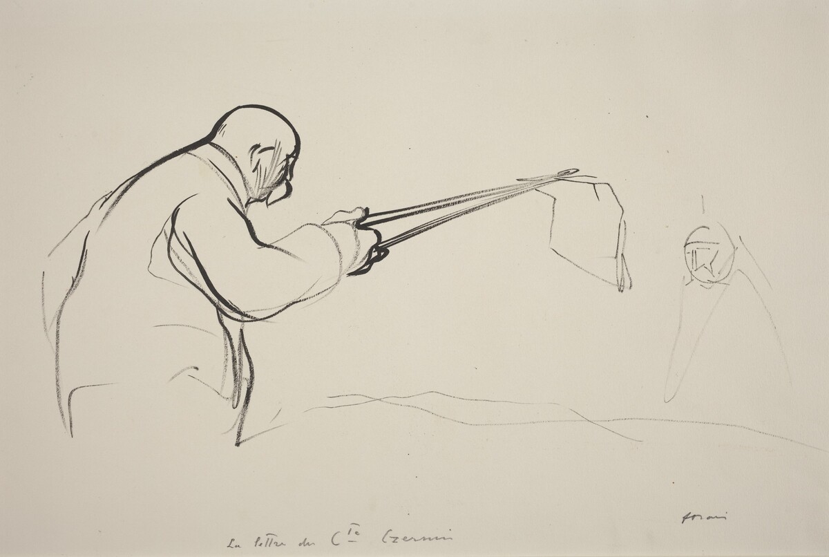 M. Clemenceau.  La lettre du Cte Czernin by Jean-Louis Forain