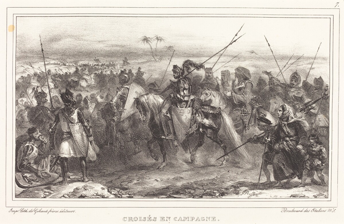 Croisés en Campagne by Auguste Raffet