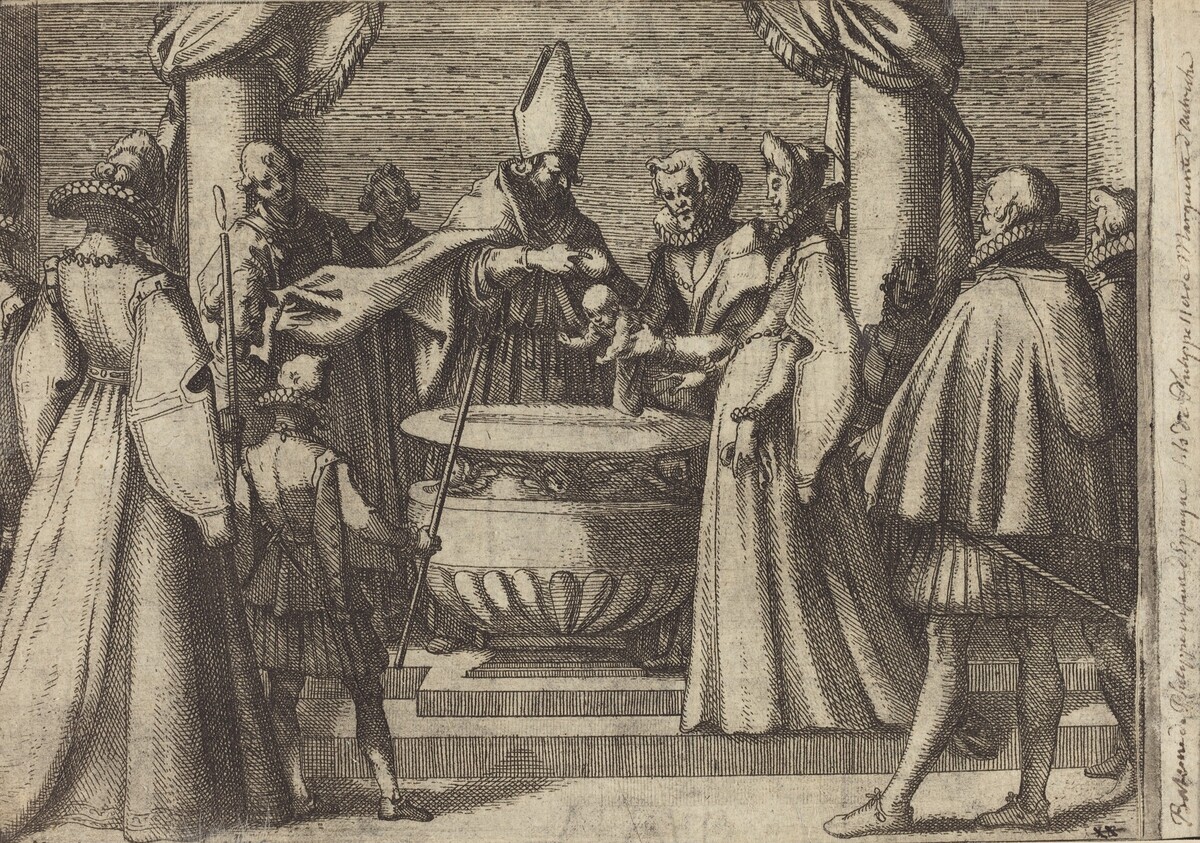 Baptism of the Prince of Spain [verso] by Jacques Callot