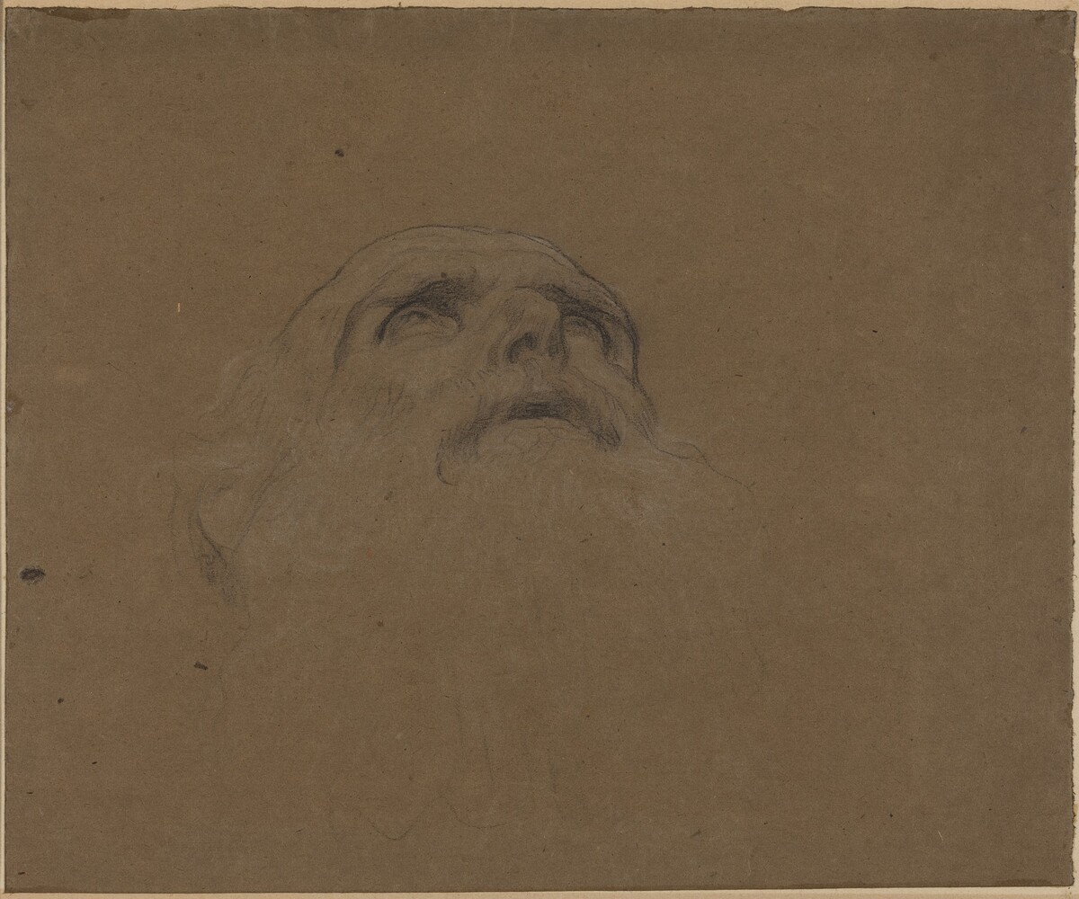 Head of an Old Man by Attributed to Alphonse Legros