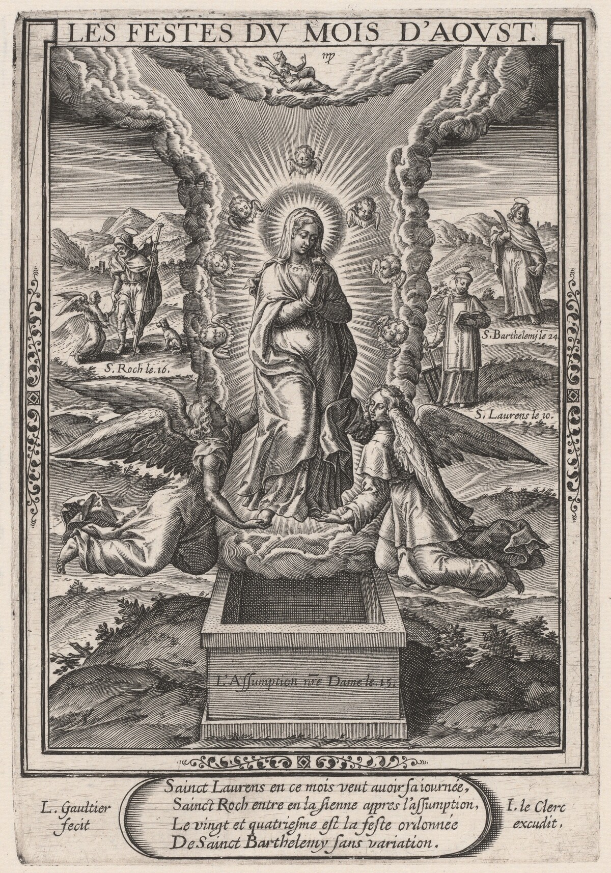 Les Festes du mois d'Aoust (August: The Assumption) by Léonard Gaultier