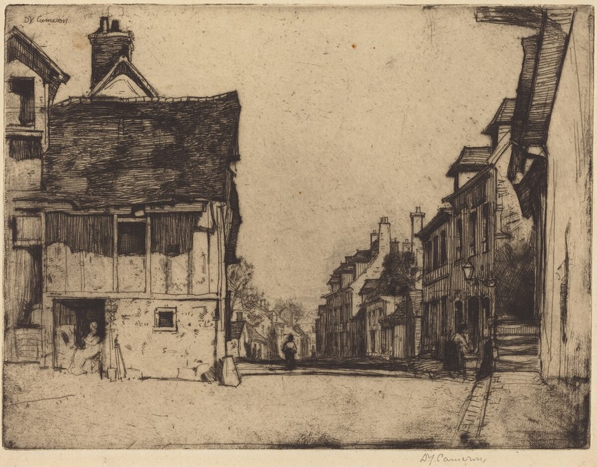 A Norman Village by David Young Cameron