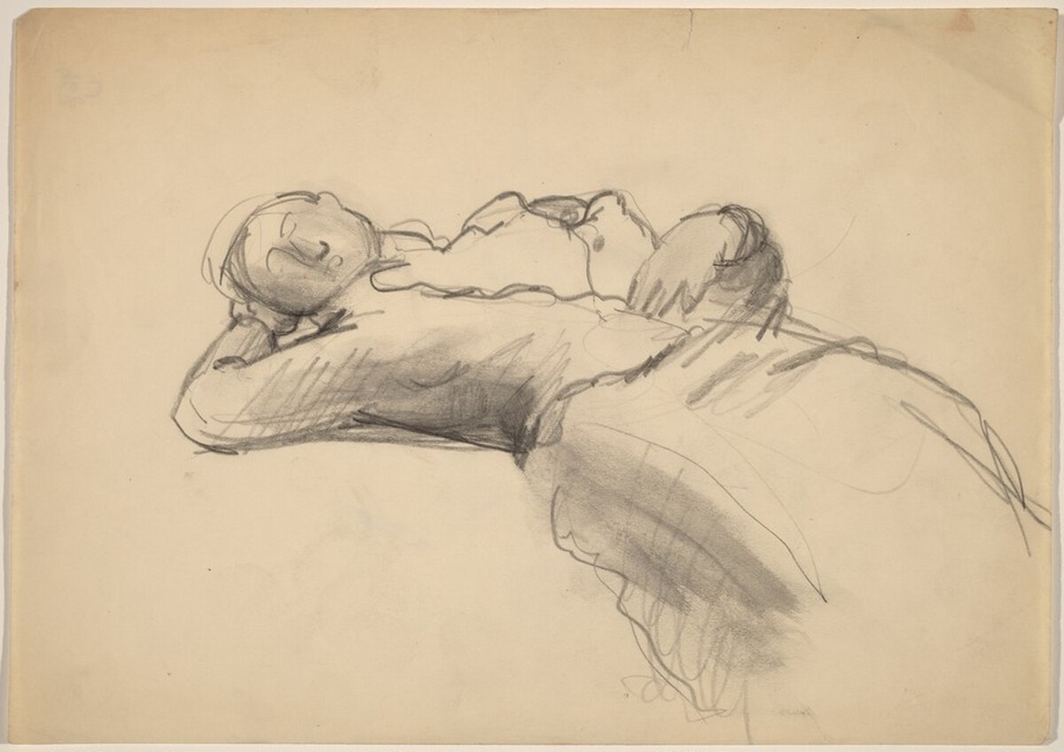 Reclining Figure with Left Hand Behind Head by Mark Rothko