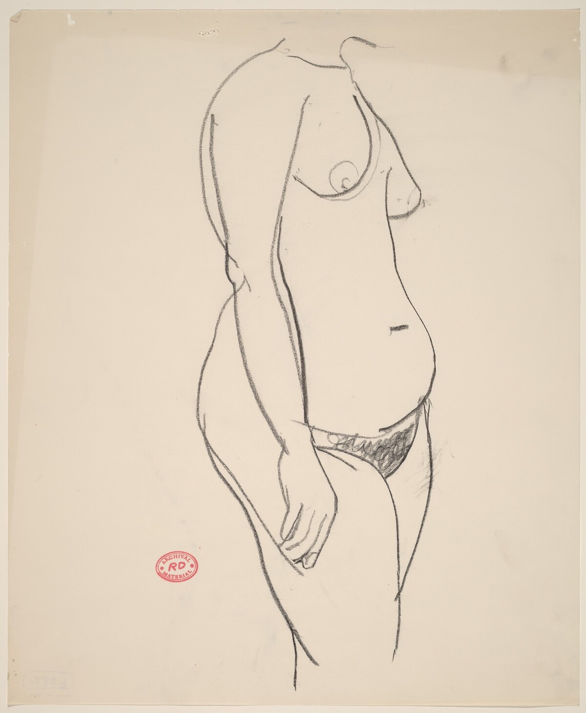 [female nude on knees] by Richard Diebenkorn