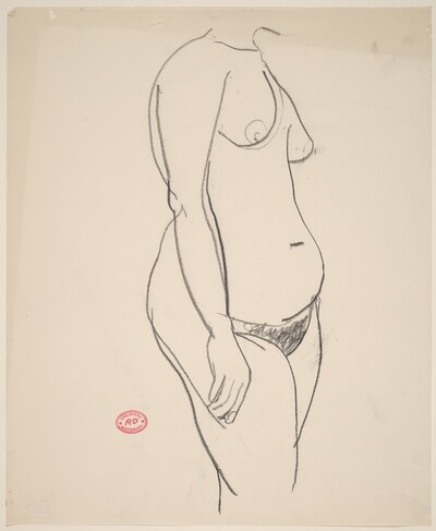 [female nude on knees]