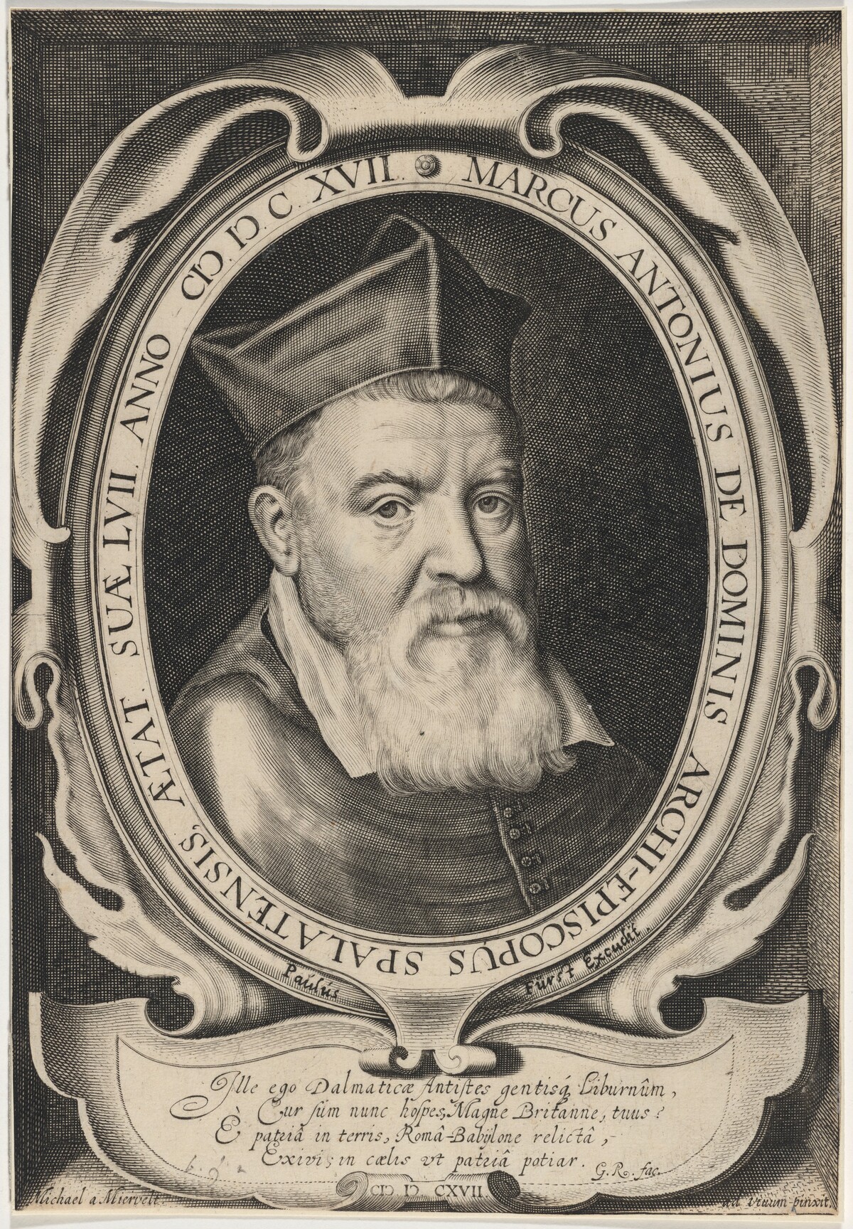 Marc Antonio de Dominis by Paul Furst (publisher) after Michiel van Miereveld
