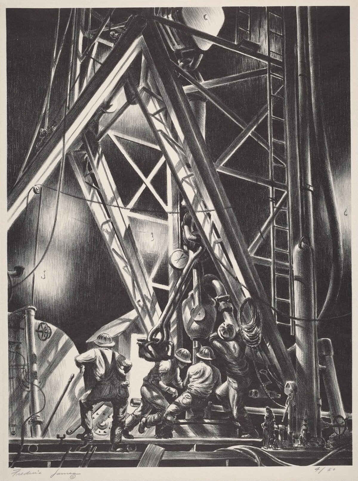 Oil Derrick by Frederic James