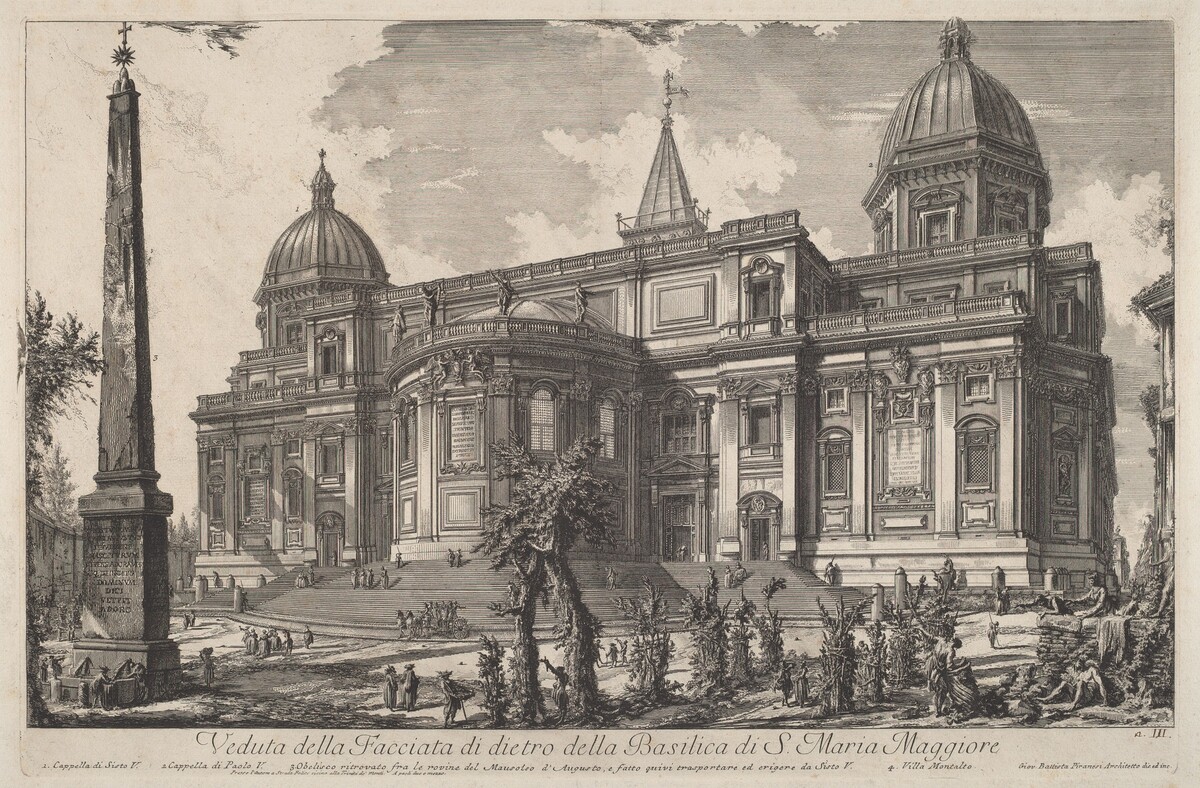 Veduta della facciata di dietro della Basilica di S. Maria Maggiore by Giovanni Battista Piranesi