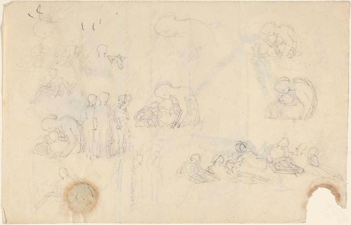 Sheet of Studies [recto and verso] by John Flaxman