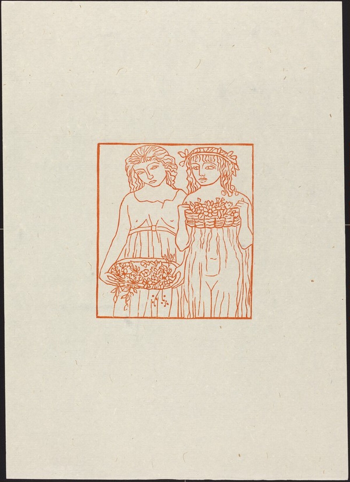 Second Eclogue: The Nymphs Bring Lilies in Baskets Full (Les nymphs porteuses de fleurs) by Aristide Maillol