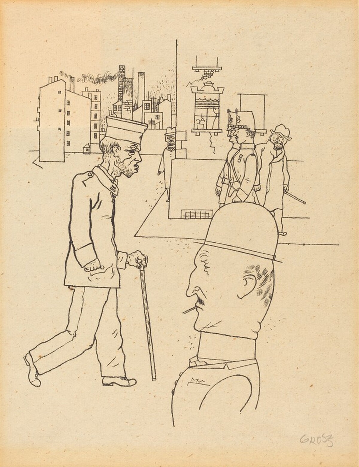 Out of Work (Arbeitslose) by George Grosz