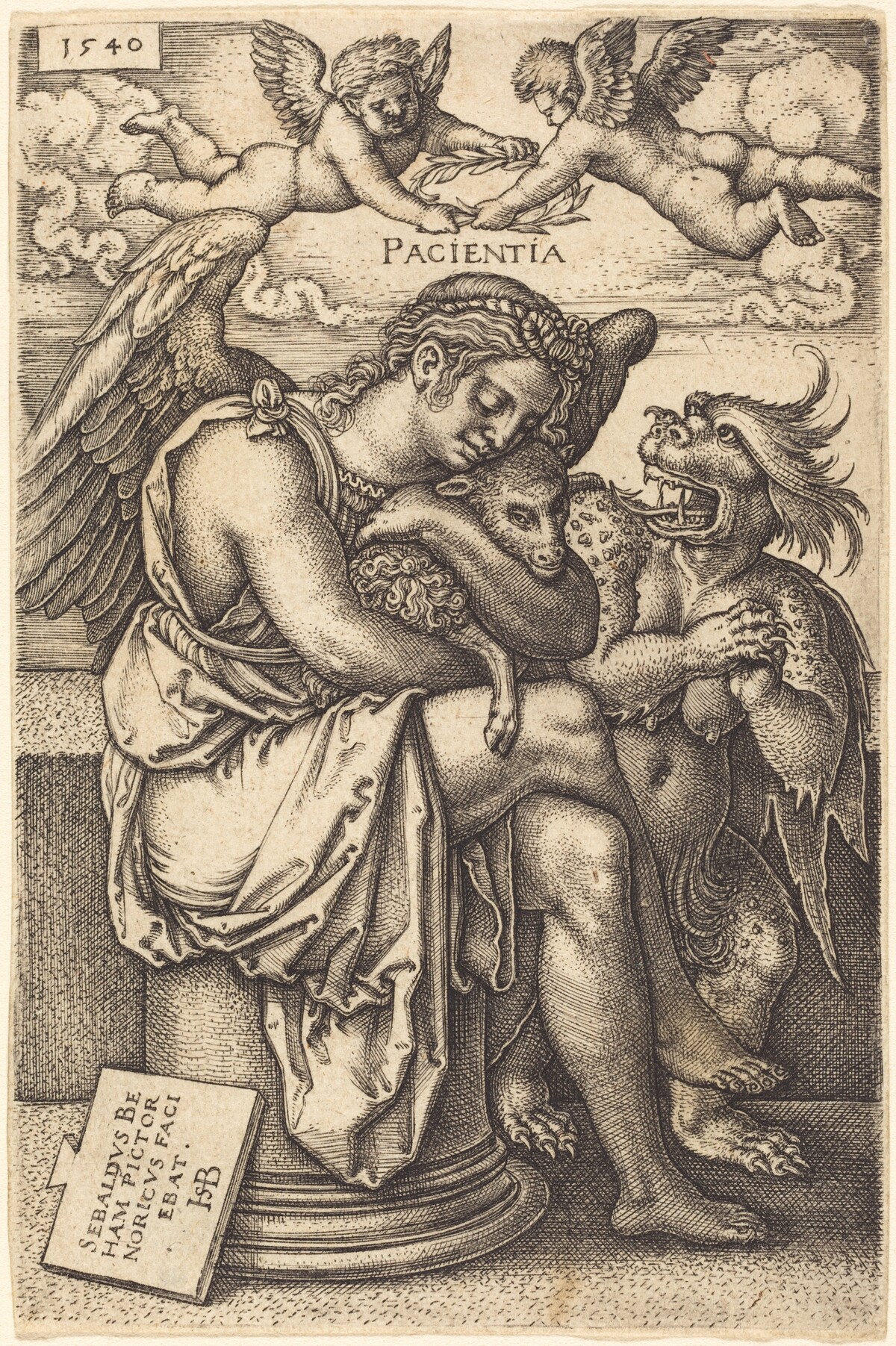 Pacientia (Patience) by Sebald Beham