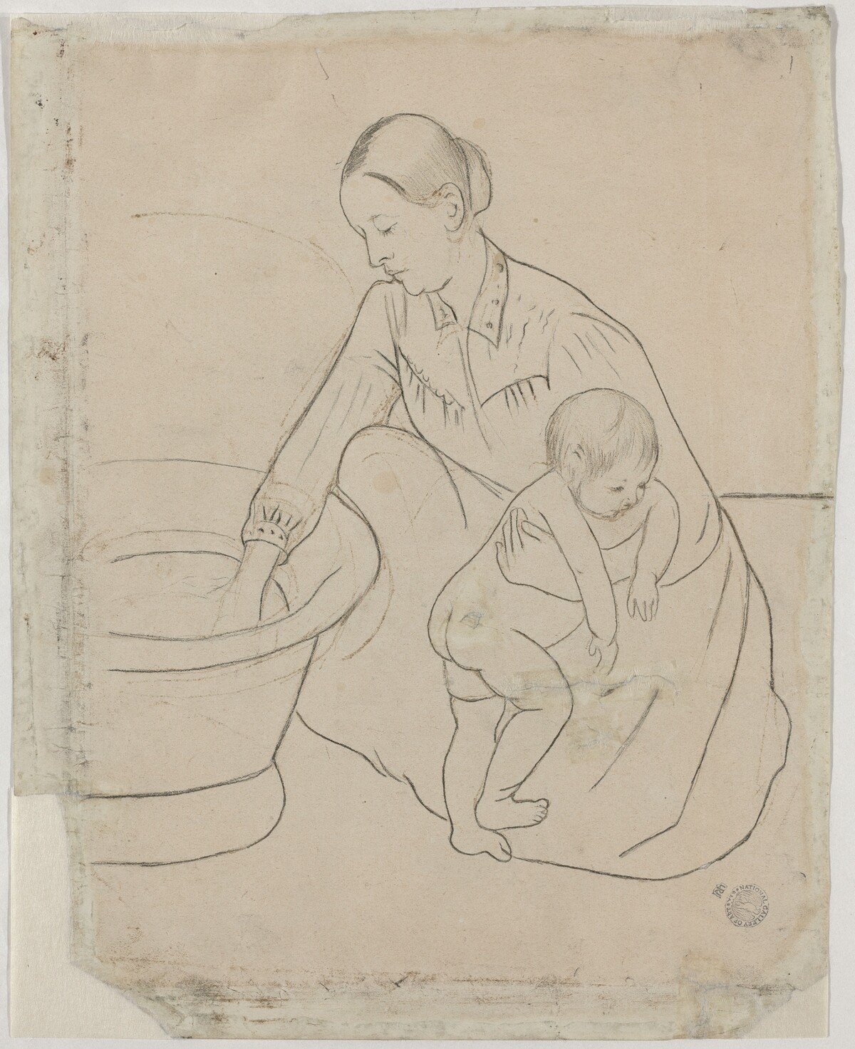 The Bath [verso] by Mary Cassatt