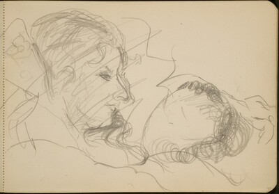 Frau und männlicher Hinterkopf  (Woman and the Back of a Man's Head) [p. 43]
