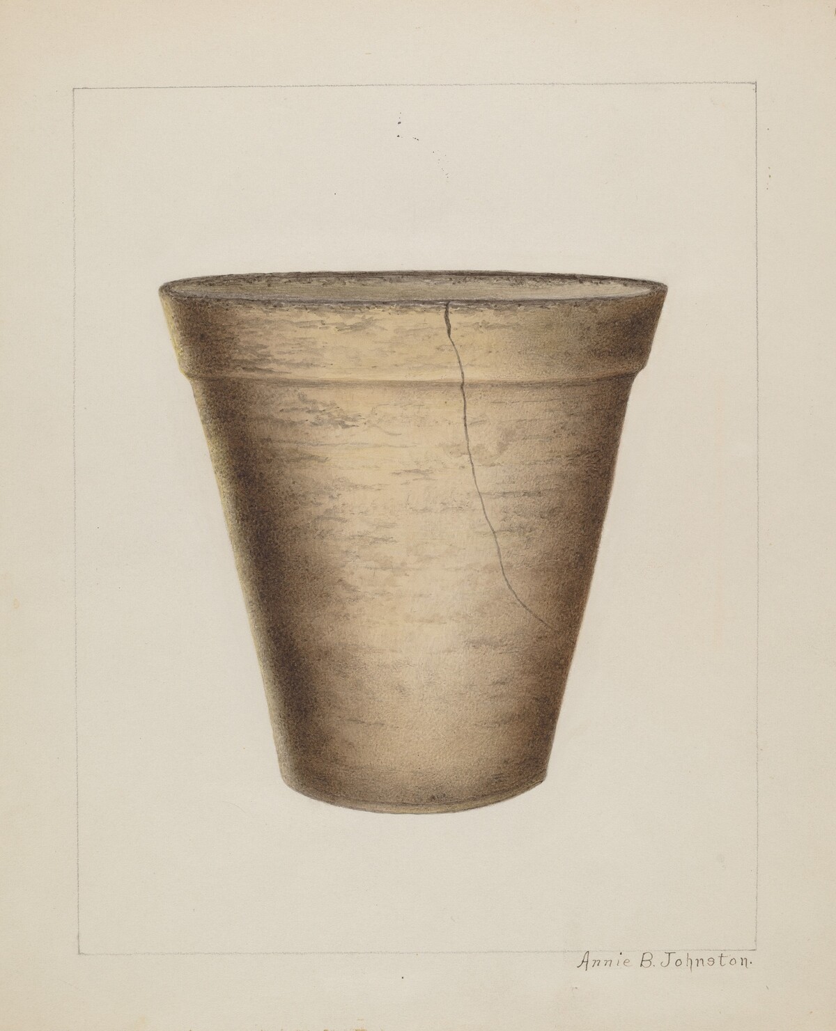Pottery Flower Pot by Annie B. Johnston