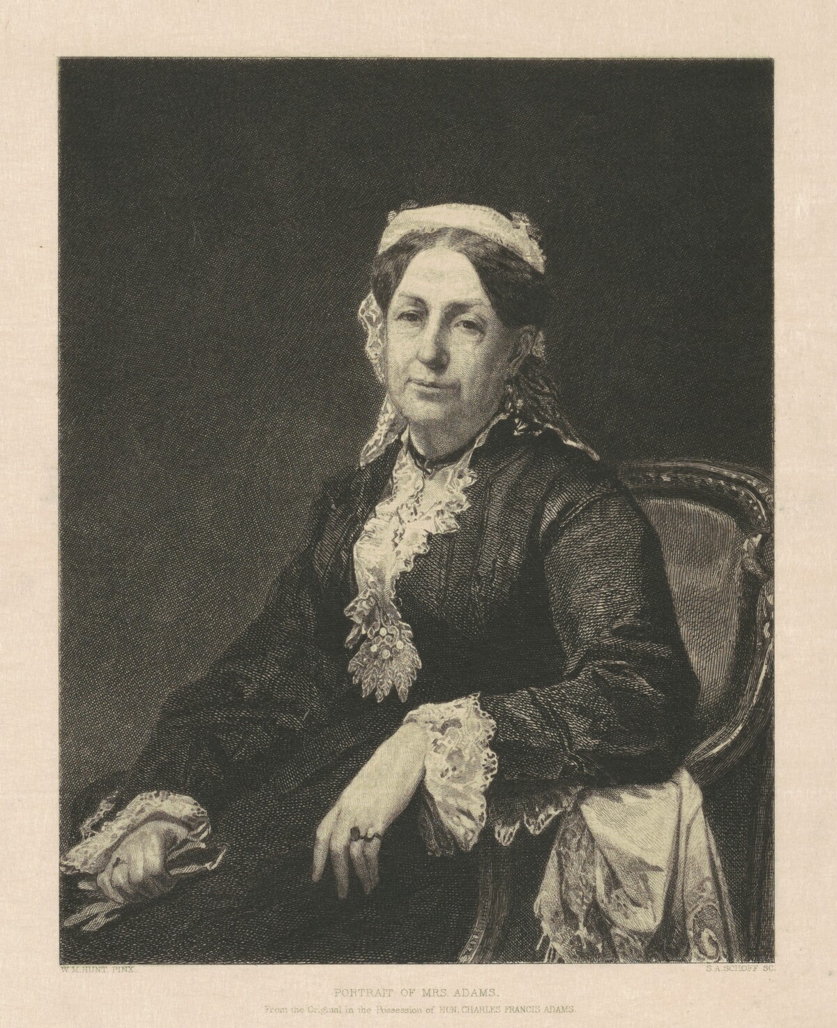Portrait of Mrs. Adams by Stephen Alonzo Schoff, after William Morris Hunt