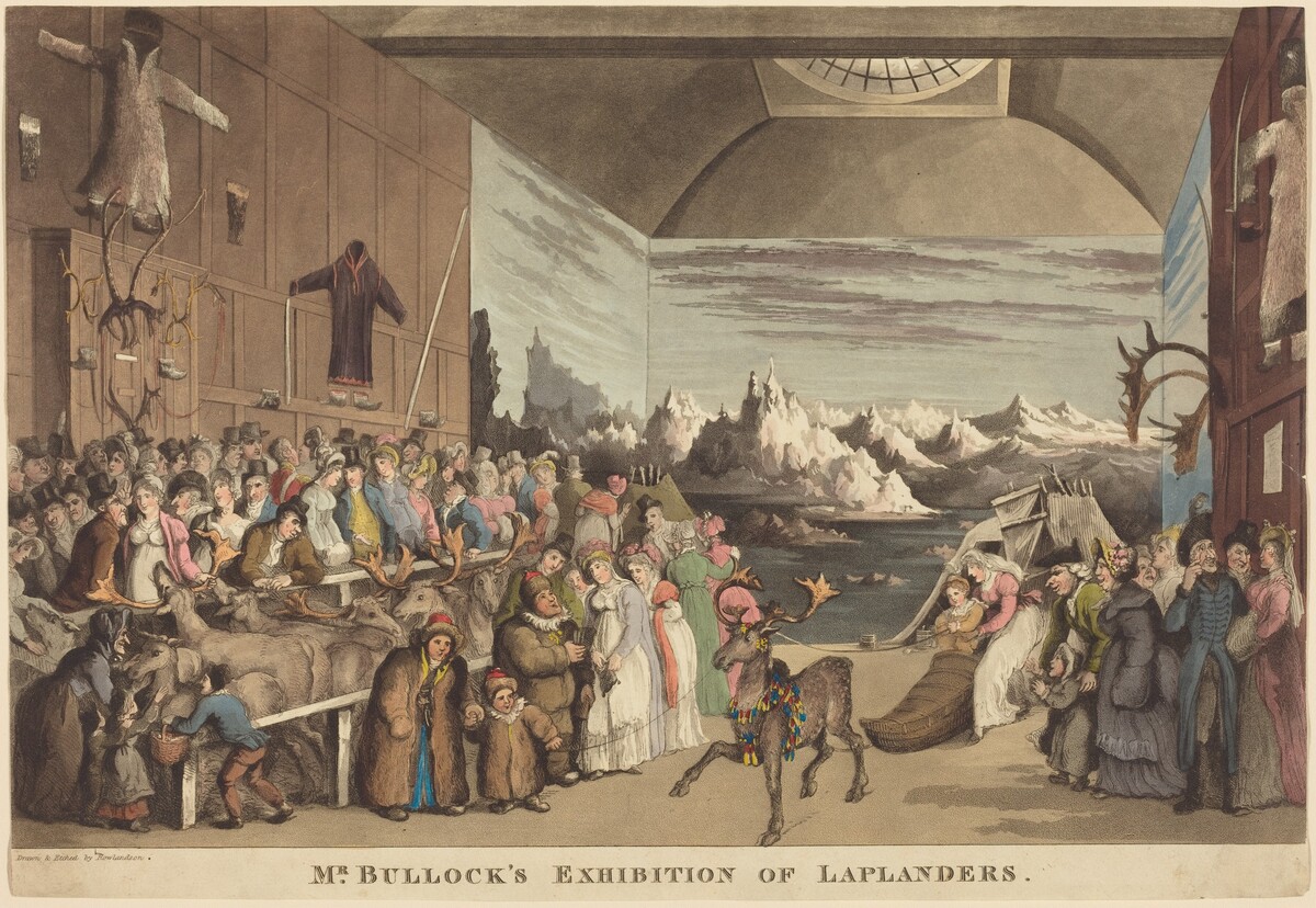 Mr. Bullock's Exhibition of Laplanders by Thomas Rowlandson