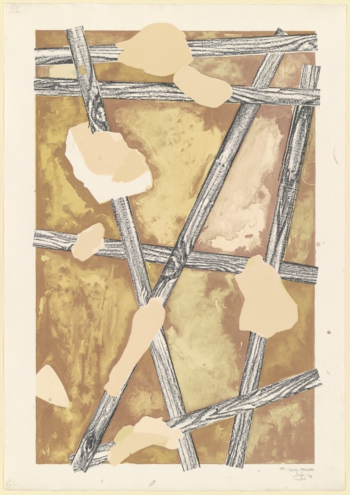Four Panels from Untitled 1972 [D panel, trial proof 3] by Jasper Johns