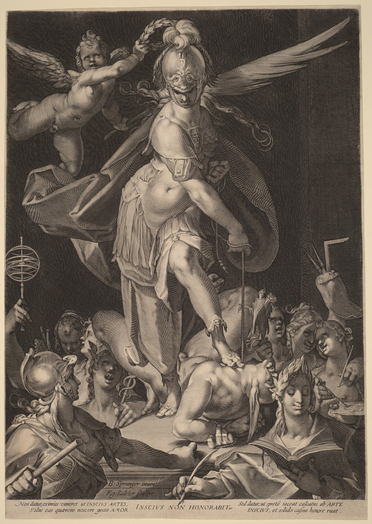 Wisdom Conquering Ignorance by Aegidius Sadeler II, after Bartholomaeus Spranger