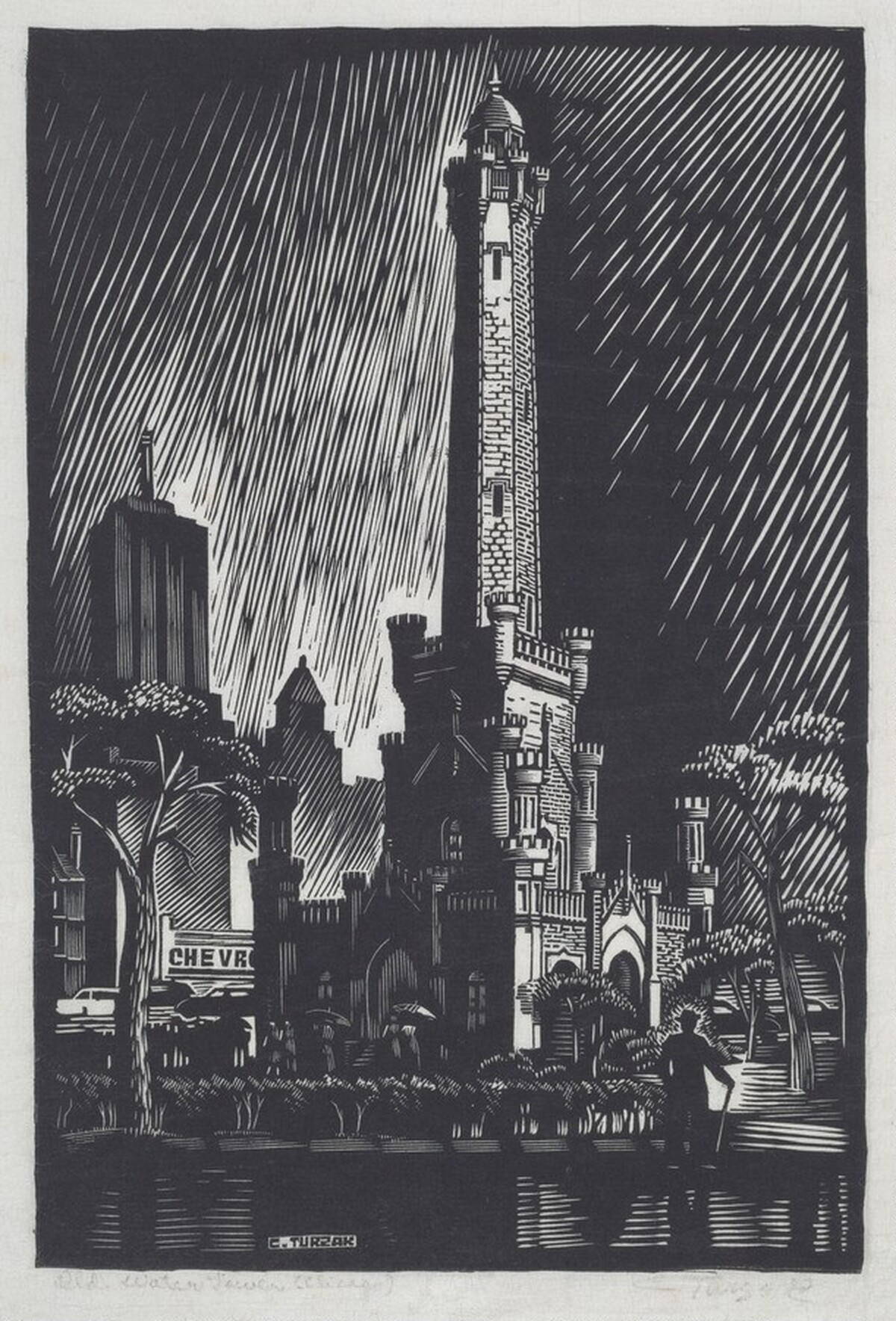 Old Water Tower (Chicago) by Charles Turzak