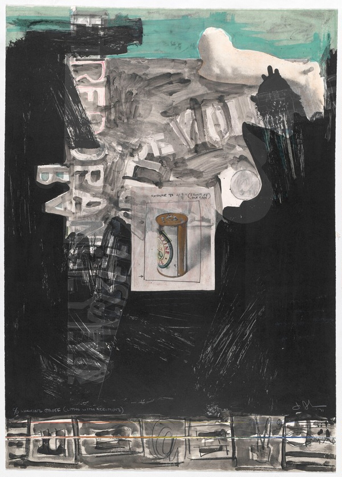 Decoy [working proof] by Jasper Johns