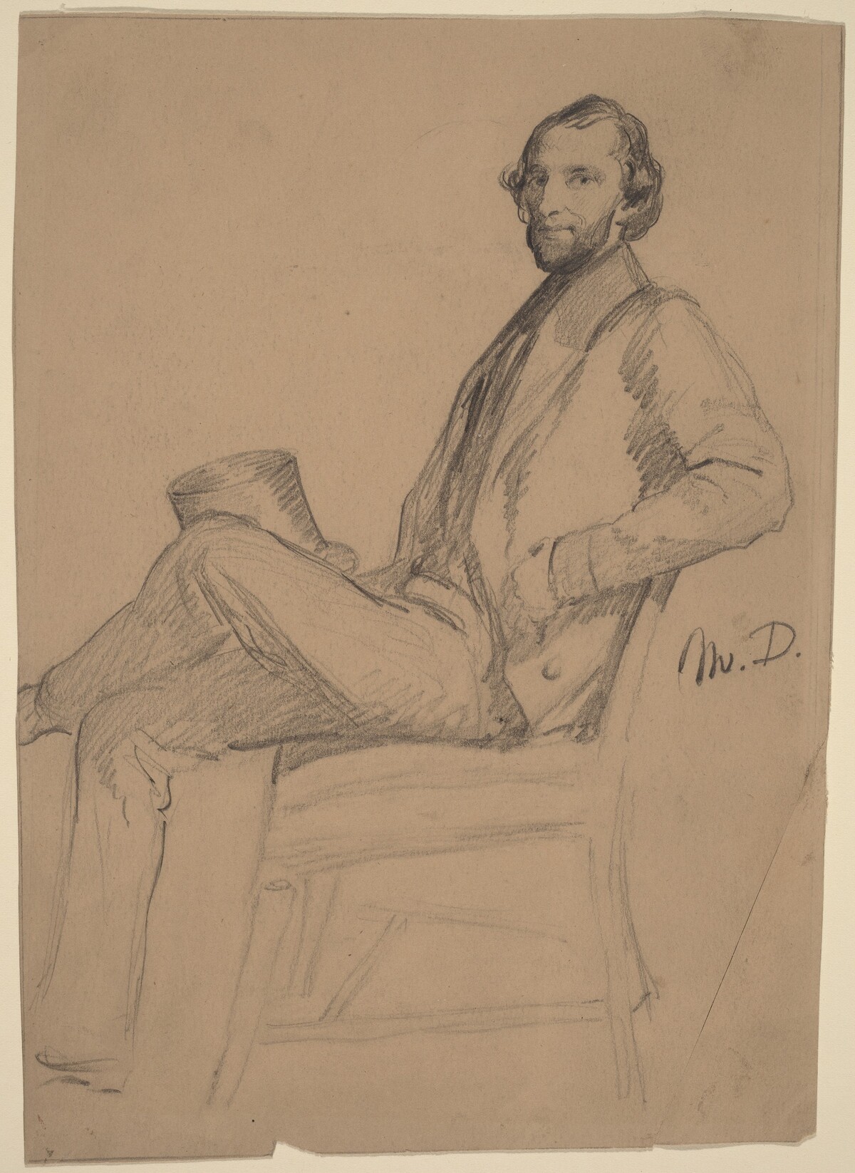 Seated Study of M.D. by Eastman Johnson