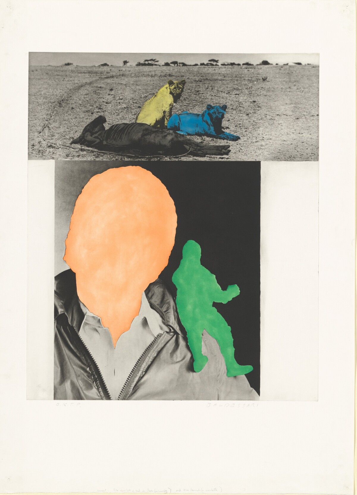 Person with Conscience (Green) / Animals Quiescent by John Baldessari