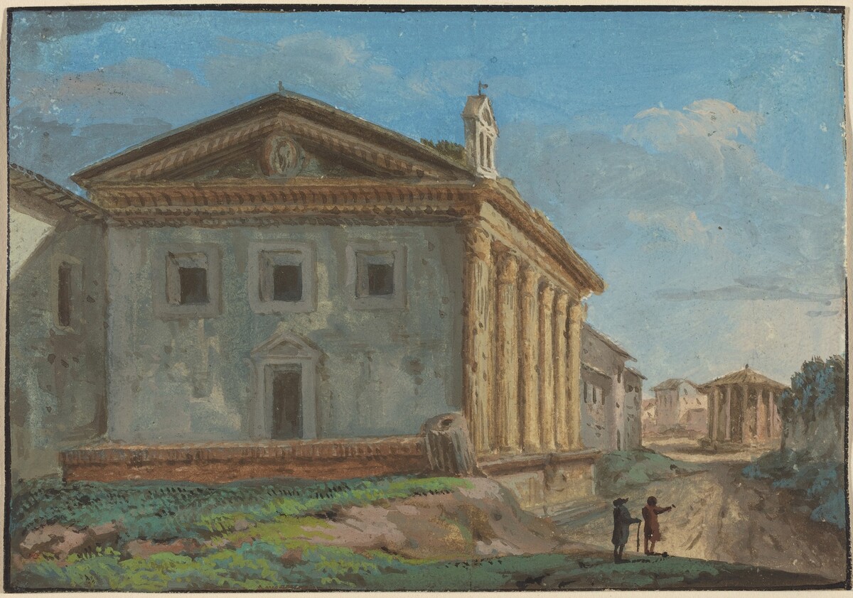 Tempio della Fortuna Virile with the Tempio di Vesta in the Distance by Italian 18th Century