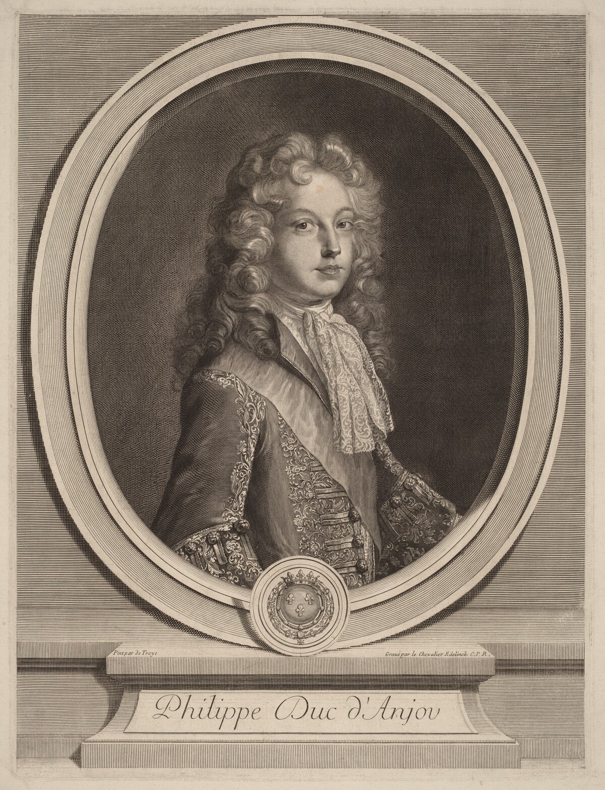 Philippe, Duke of Anjou by Gerard Edelinck after François de Troy