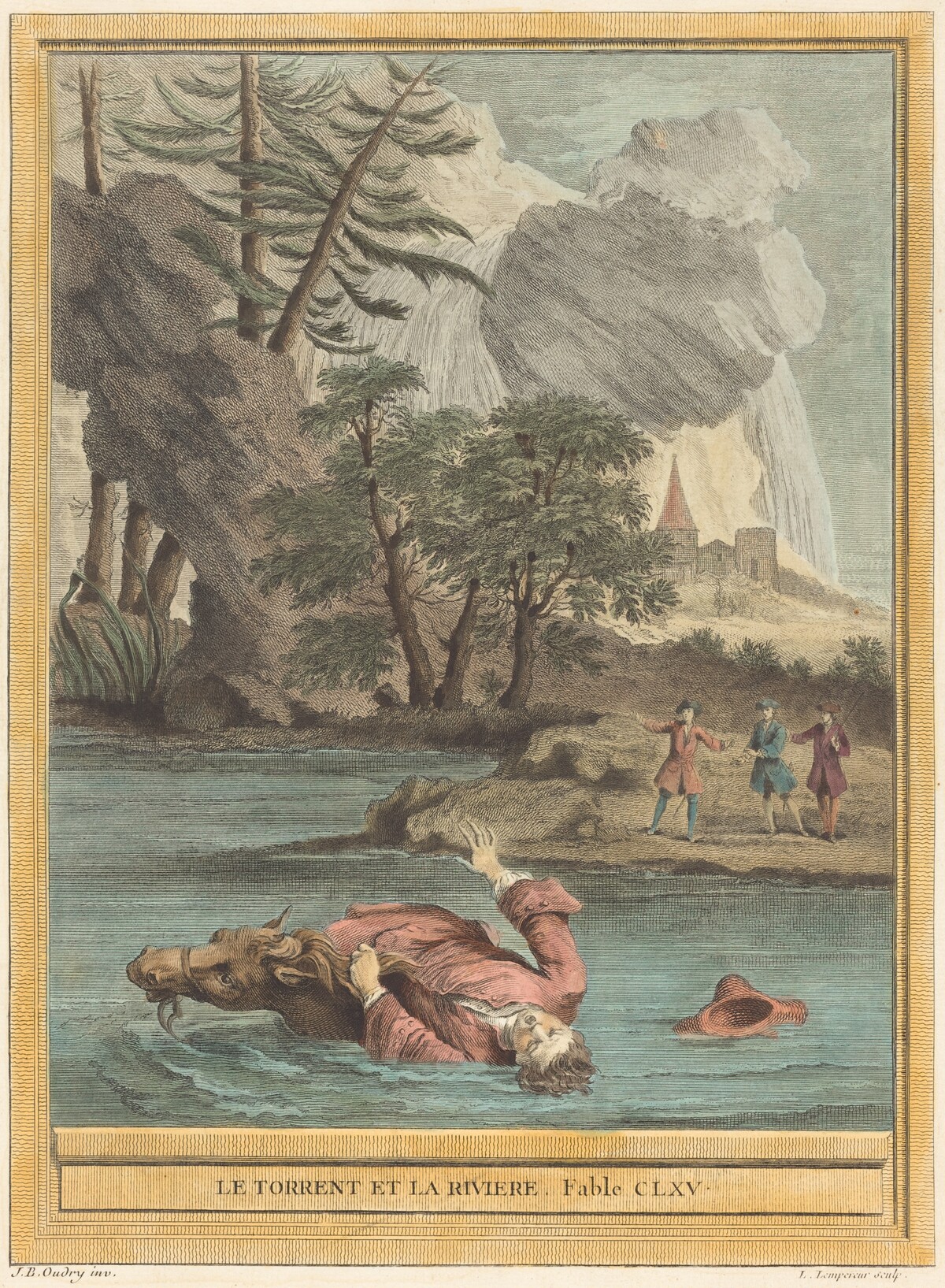 Le torrent et la riviere (The Torrent and theRiver) by Louis-Simon Lempereur after Jean-Baptiste Oudry
