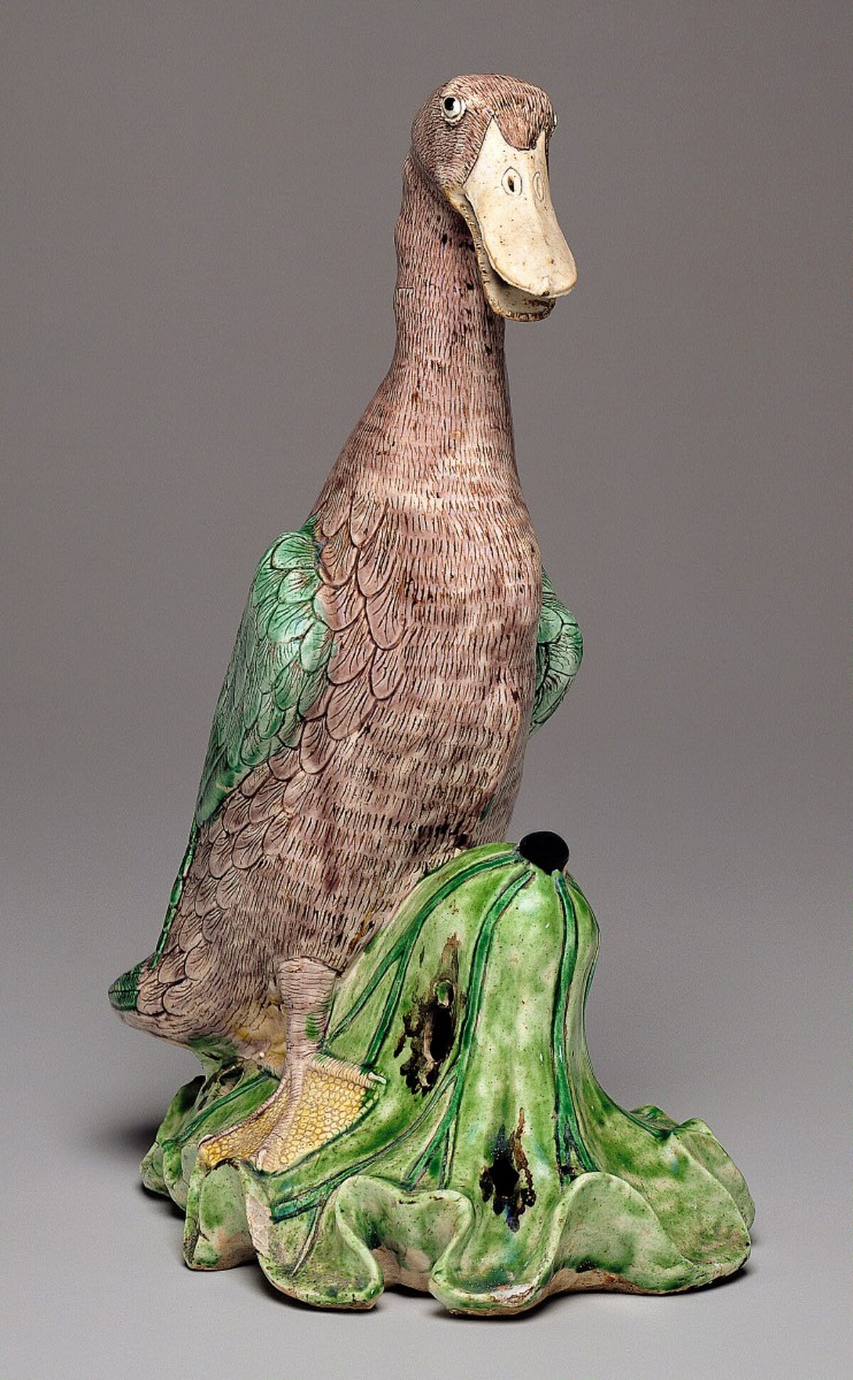 Duck on Lotus Leaf by Chinese Qing Dynasty
