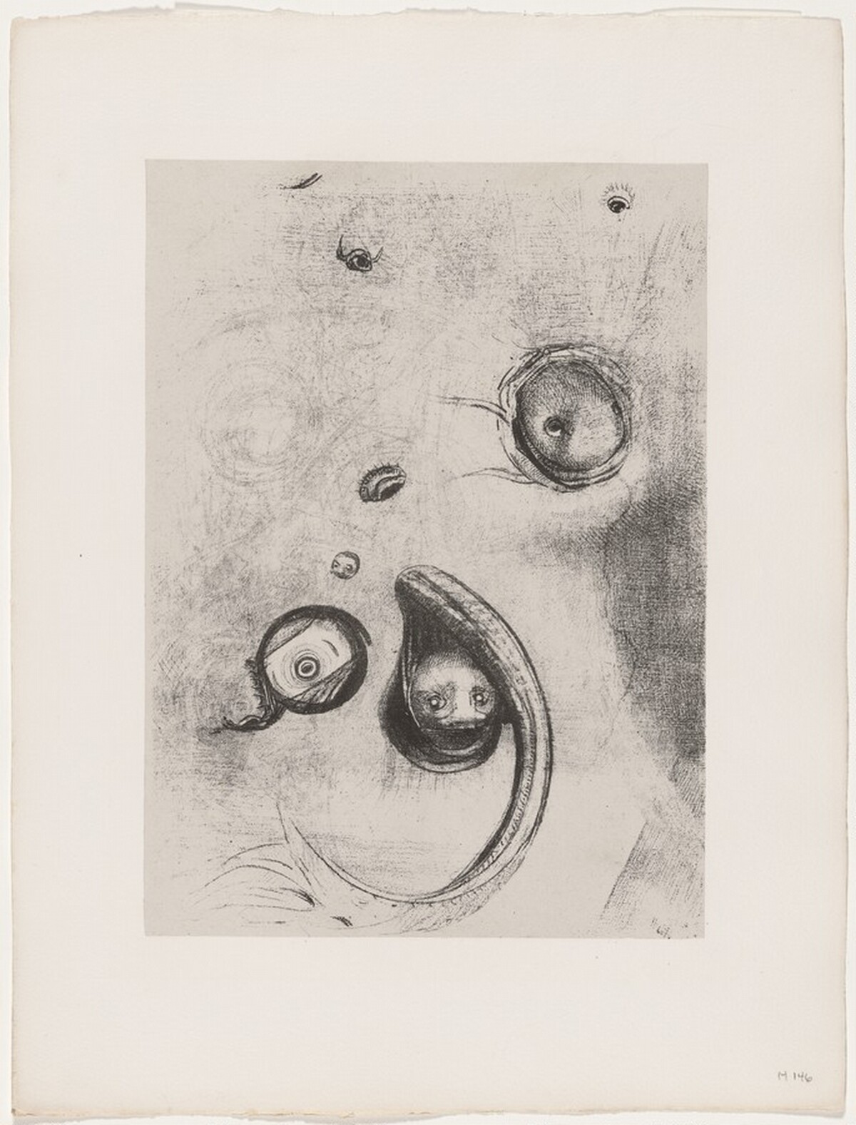...Et Que Des Vuex Sans Tête Flottaient Comme Des Mollusques by Odilon Redon, Georges Aubert after Redon, and Gustave Flaubert (author)