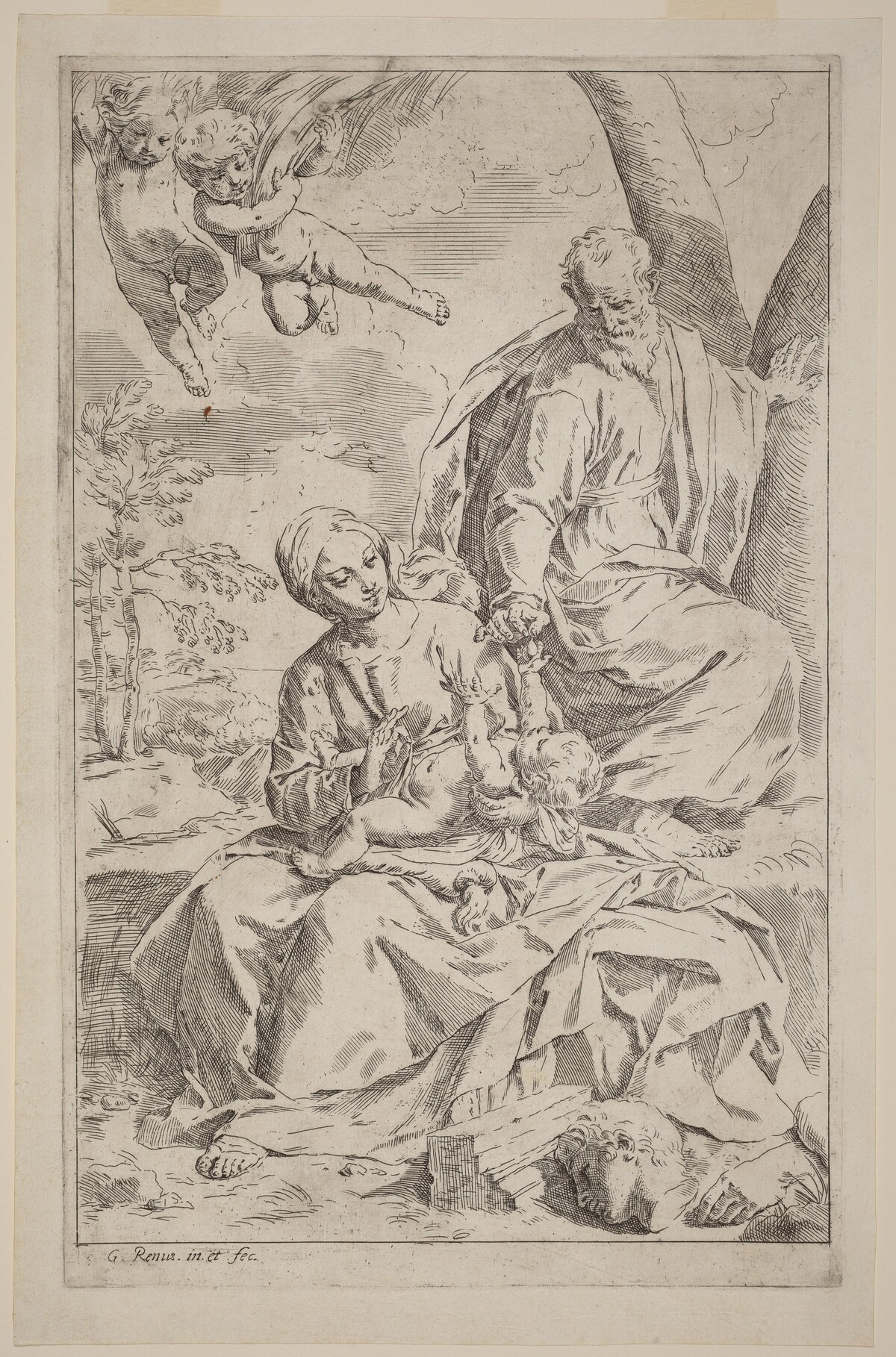The Rest on the Flight into Egypt by Simone Cantarini