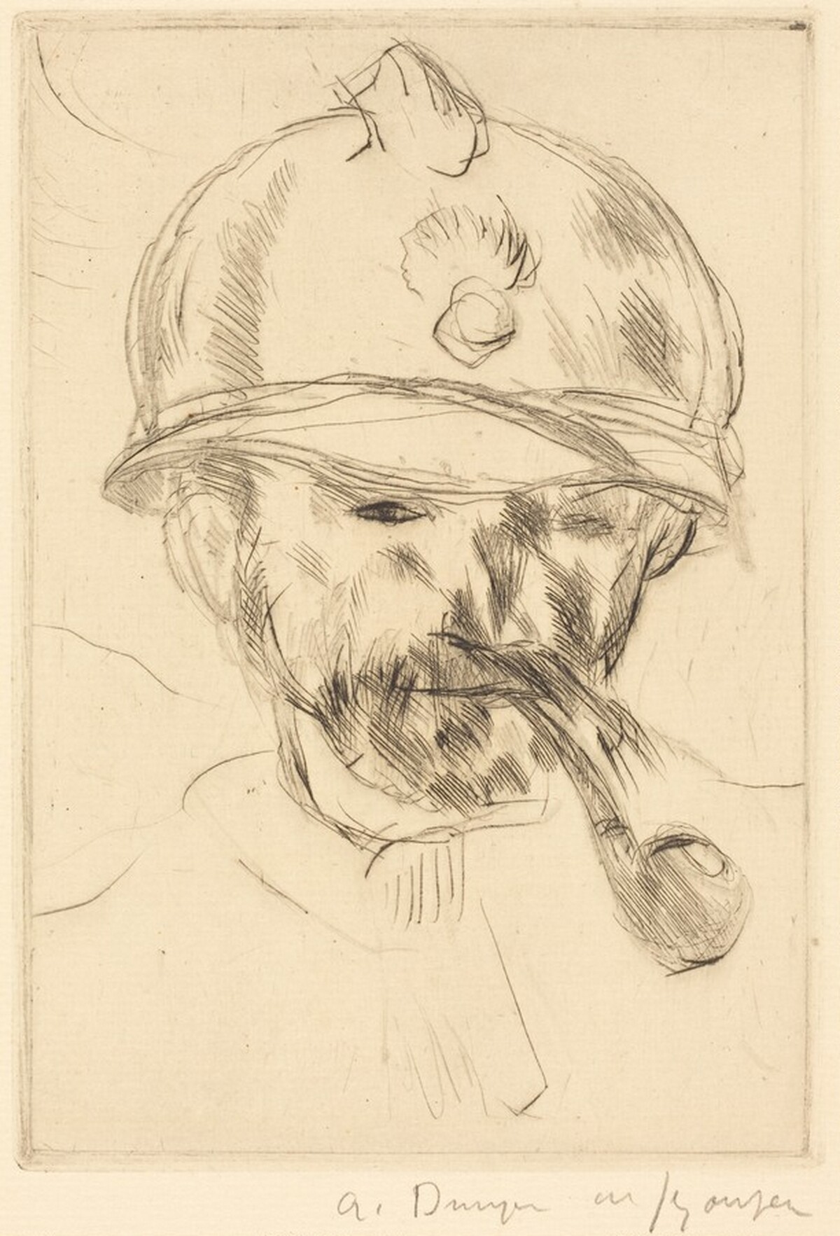 Head of a Poilu by André Dunoyer de Segonzac