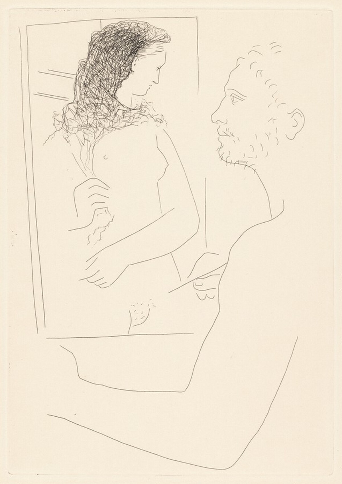 Peintre devant son tableau (Painter before His Canvas) by Pablo Picasso, Honoré de Balzac (author)