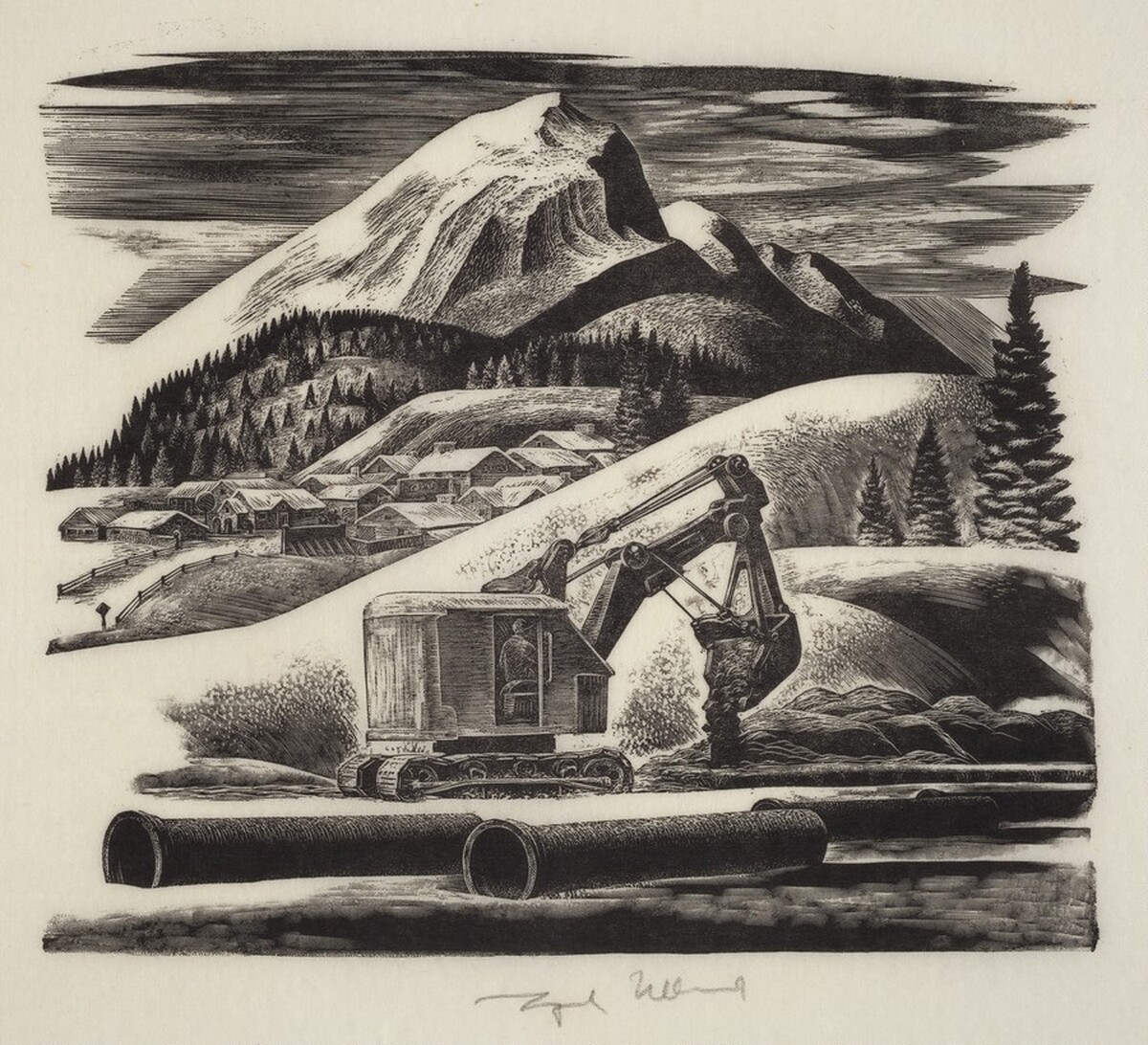 Untitled (Mountain Village) by Lynd Kendall Ward