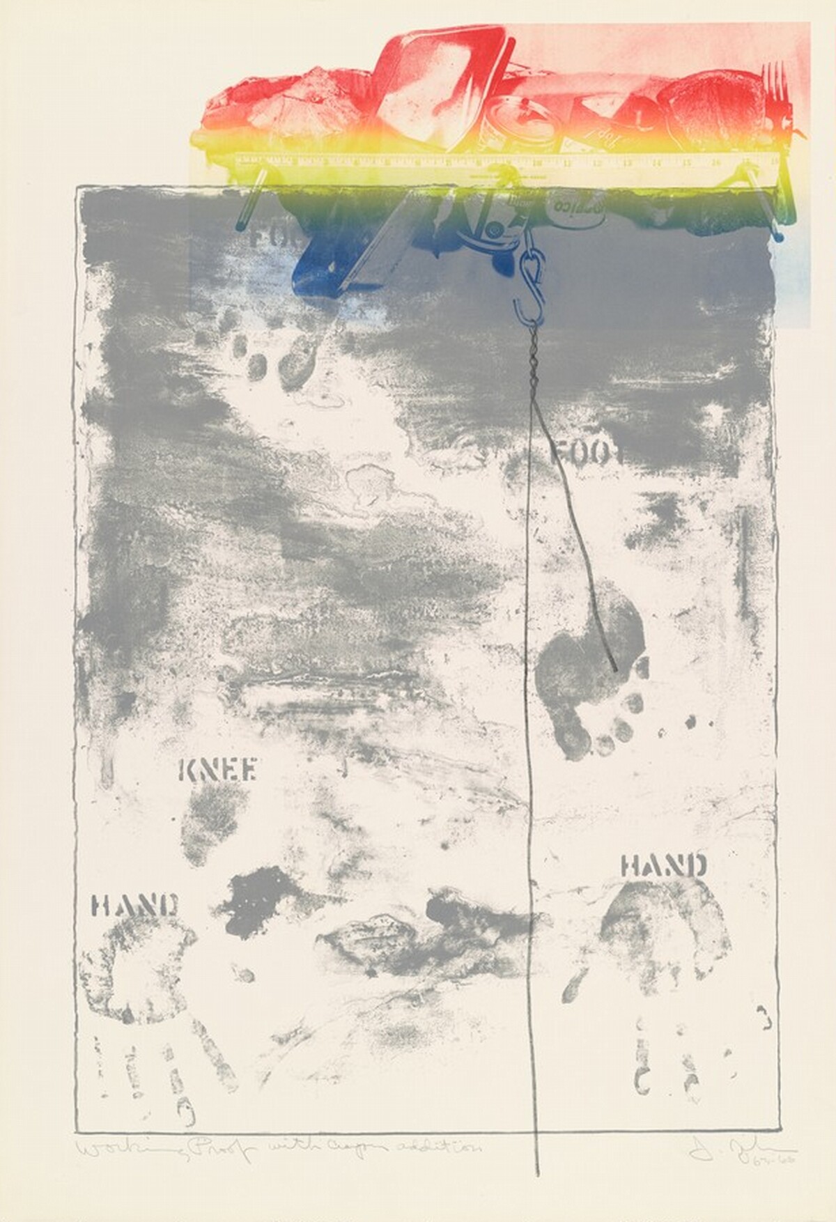 Pinion [working proof] by Jasper Johns